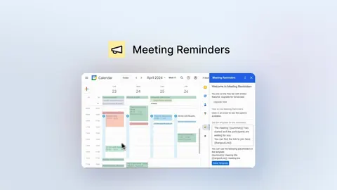 Meeting Reminders as it is shown on the sale page