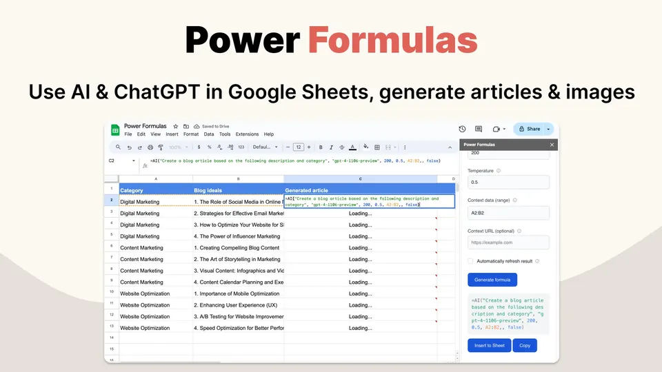Power Formulas as it is shown on the sale page