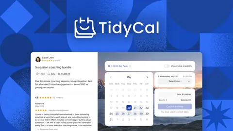 TidyCal as it is shown on the sale page